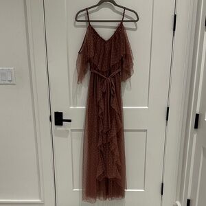 Joyfolie Desert Rose Ruffle Maxi Dress